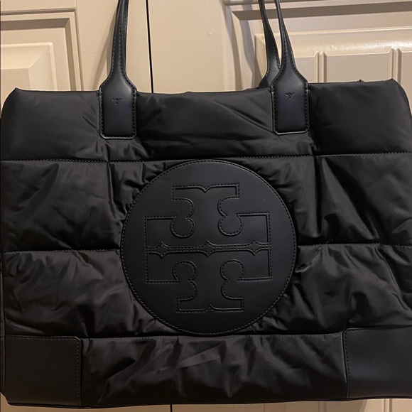 Tory Burch Ella Puffer Tote NEW in Black - Picture 4 of 10